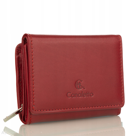 Portfel damski skórzany Canaletto P-2003 czerwony