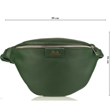Saszetka damska skórzana S-PA zielona