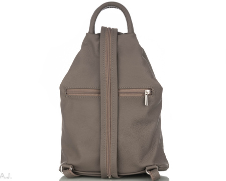 Plecak damski skórzany PL-LED szary