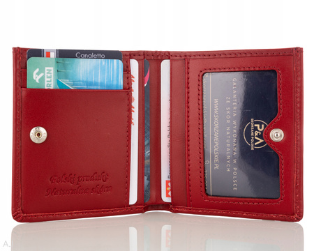 Portfelik damski skórzany Canaletto P-1031 czerwony