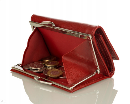 Portfel damski skórzany GB P-25 czerwony