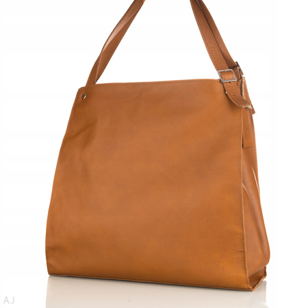 Torebka damska skórzana T-WEN camel