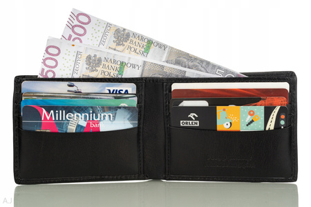 Portfel męski skórzany Canaletto P-867 czarny