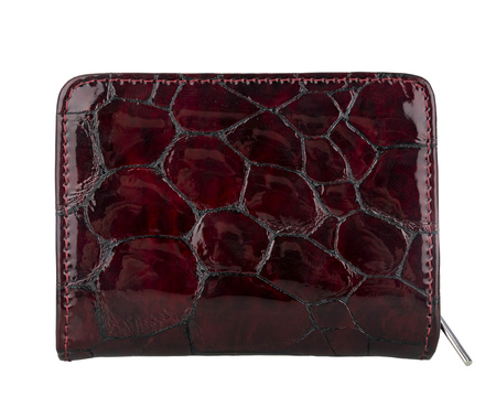 Portfel damski skórzany BajuBaj P-2003 bordo lakierowane