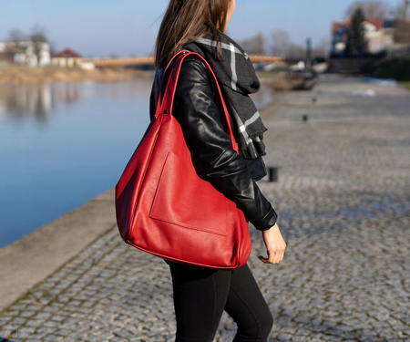 Worek damski skórzany T-EFE+ Camel