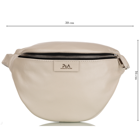 Saszetka damska skórzana S-PA perłowy