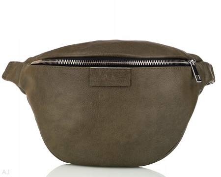 Saszetka damska skórzana S-PA oliwka