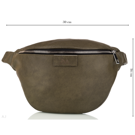 Saszetka damska skórzana S-PA oliwka