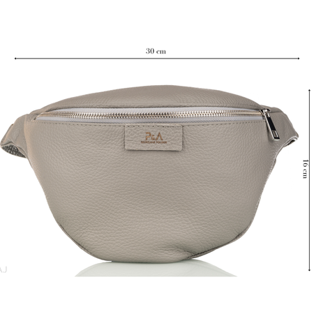 Saszetka damska skórzana S-PA jasny szary