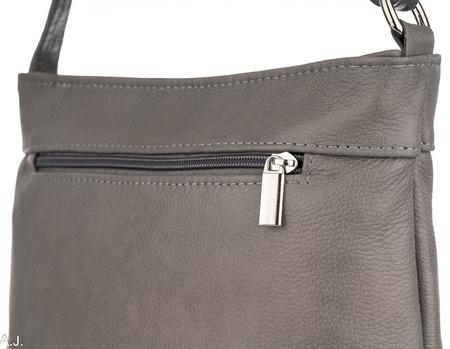 Torebka damska skórzana T-ZP jasny szary