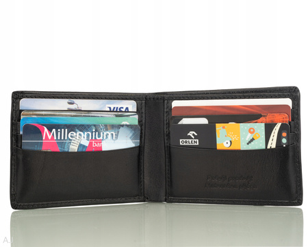 Portfel męski skórzany Canaletto P-867 czarny