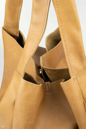 Worek damski skórzany T-EFE+ Camel