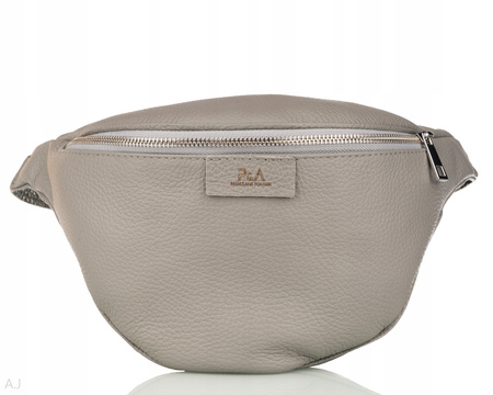 Saszetka damska skórzana S-PA jasny szary