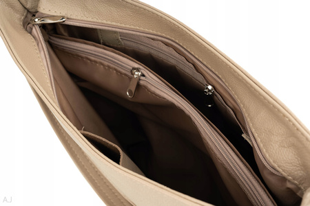 Torebka damska skórzana T-MP beżowa