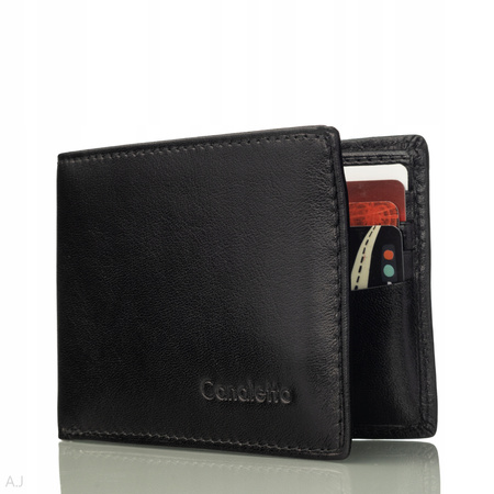 Portfel męski skórzany Canaletto P-867 czarny