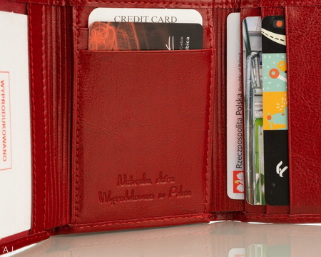 Portfel damski skórzany GB P-25 czerwony