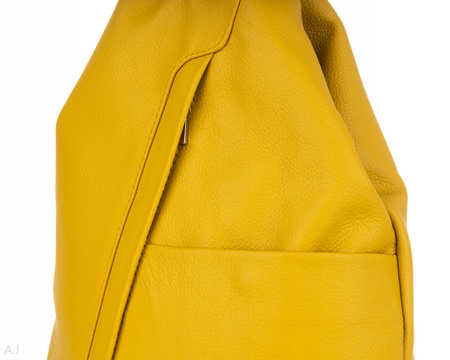 Plecak damski skórzany PL-LED żółty