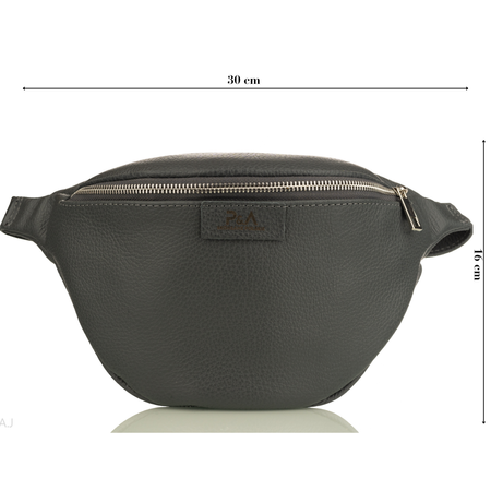 Saszetka damska skórzana S-PA szary