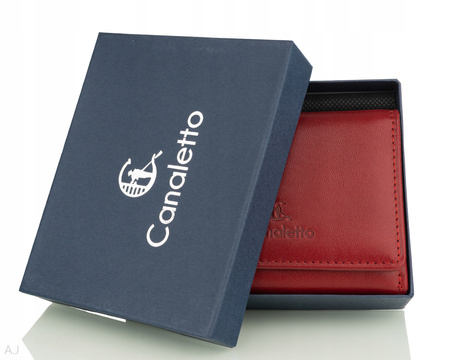 Portfel damski skórzany Canaletto P-2003 czerwony