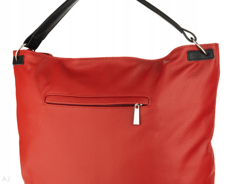 Worek damski skórzany T-PA czerwony