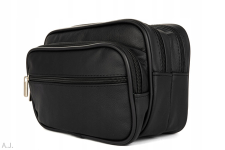 Saszetka męska skórzana S-LES2 czarna