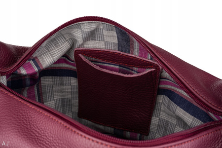 Worek damski skórzany Canaletto T-920 śliwka