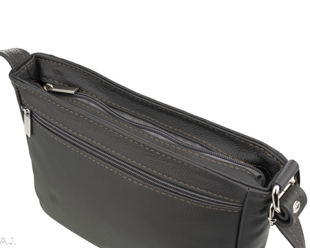 Torebka damska skórzana T-IWBA ciemny szary