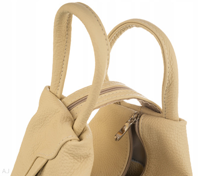 Plecak damski skórzany PL-JOA beżowy