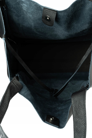 Worek damski skórzany T-EFE+ czarny