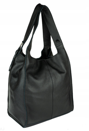 Worek damski skórzany T-EFE czarny