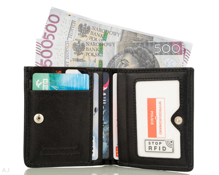 Portfel skórzany męski Canaletto P-1031 czarny