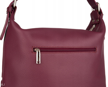 Worek damski skórzany Canaletto T-920 śliwka