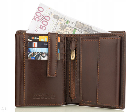 Portfel męski skórzany Canaletto P-1555 brązowy