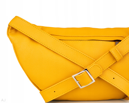 Saszetka damska skórzana S-PA L żółty