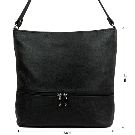 Torebka damska skórzana T-LB czarna