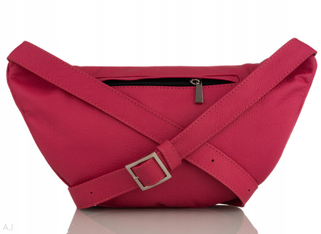 Saszetka damska skórzana S-PA L fuksja