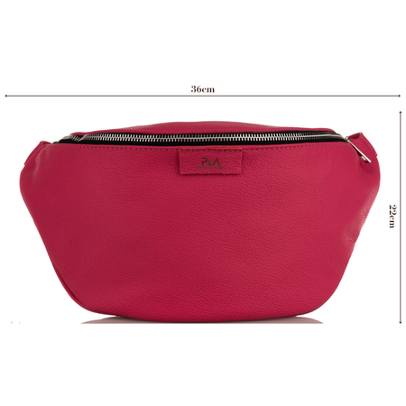 Saszetka damska skórzana S-PA L fuksja