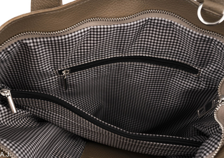 Torebka damska skórzana T-NAT fango