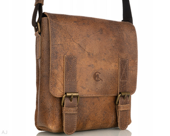 Torba damska skórzana Canaletto T-236 jasny brąz vintage