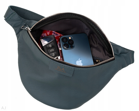 Saszetka damska skórzana S-PA morski