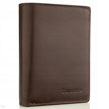 Portfel męski skórzany Canaletto P-1555 brązowy
