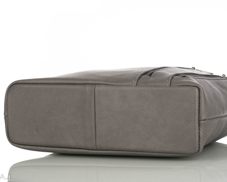 Torebka damska skórzana T-ZP jasny szary