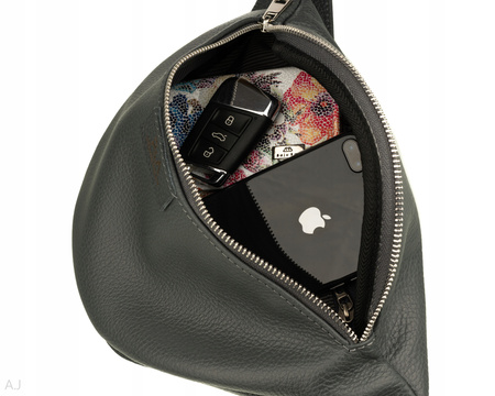 Saszetka damska skórzana S-PA szary