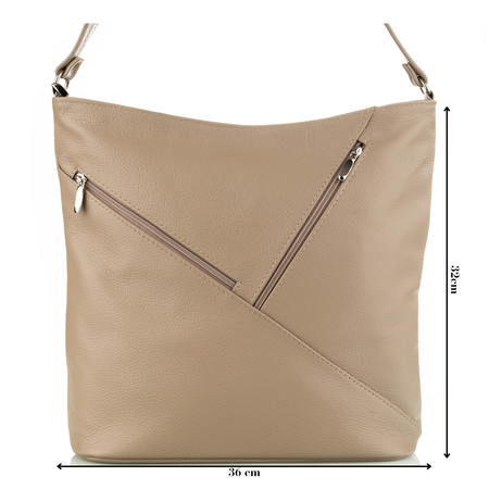 Torebka damska skórzana T-MP beżowa
