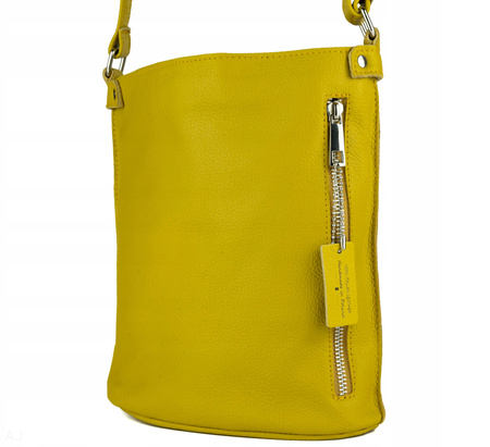 Torebka damska skórzana T-XS żółty