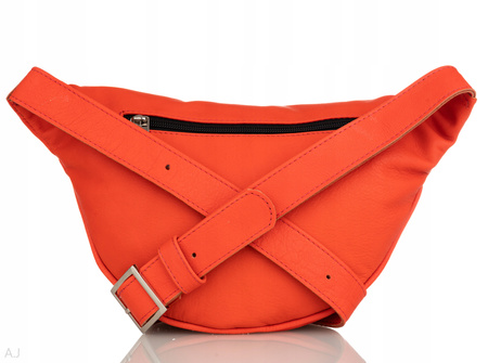 Saszetka damska skórzana S-PA koral