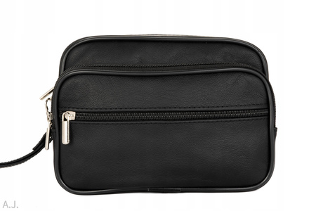 Saszetka męska skórzana -LESZ1 czarna