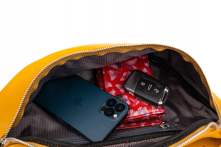 Saszetka damska skórzana S-PA L żółty