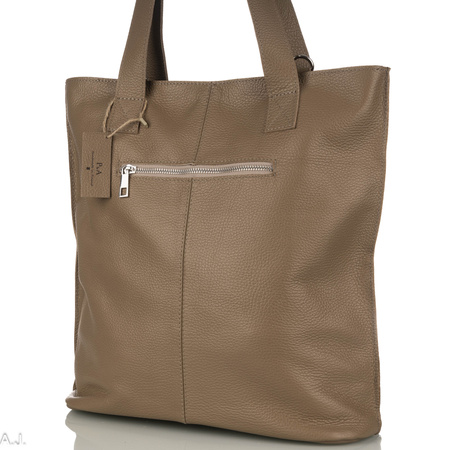 Torebka damska skórzana T-NAT fango