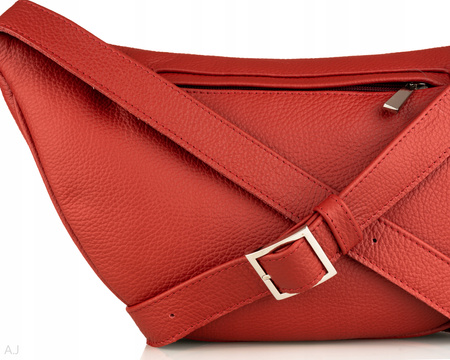 Saszetka damska skórzana S-PA L czerwony